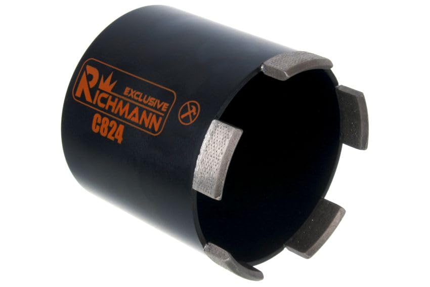 RICHMANN Diamant Lochsäge M16 Segmentiert Mauerwerk Ziegel Stein 70mm Ø68mm | Bohrkrone Dosenbohrer für Beton, Stahlbeton, Schalterdosen, Lochbohrer, Kernbohrer, Trockenbohrung, Bohrer Professional Set