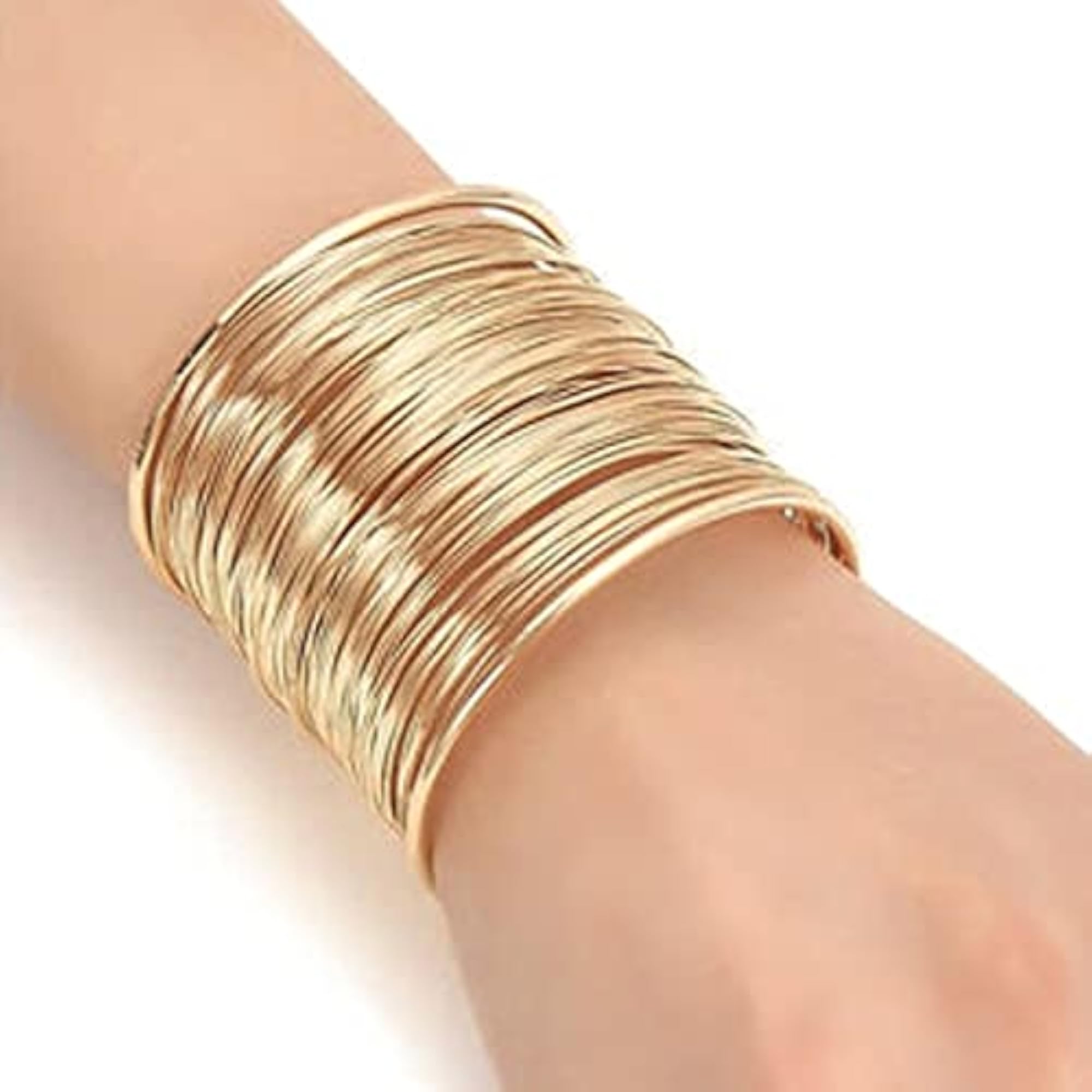 Silver Mesh Cuff Bracelet Plated Party Statement Size