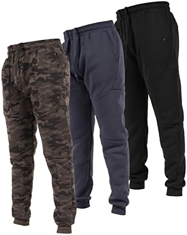 Ultra Performance Athletic Joggers for Men, Workout Sweatpants for Men, 3 Pack