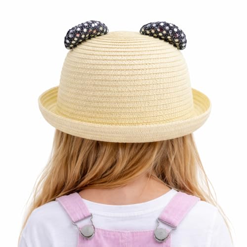 Image of VRITRAZ Baby Boy's and Girl's Kids Children Cute Printed Cartoon Gift Summer Fancy Dress Straw Fasion Hat Cap 1