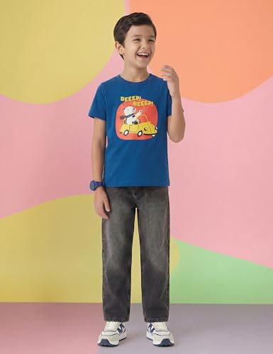 Image of Amazon Brand - Symbol Boys Cotton Baggy Fit Jeans | Casual Denim | Age 6-14 Years