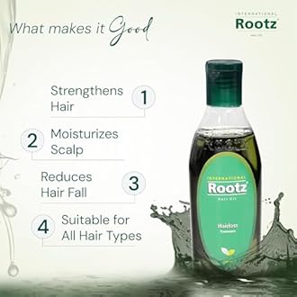 Rootz Hair Oil (100ml) | Dermatologist Recommended | Natural Hair Growth Oil for Anti-Hair Fall & Regrowth | Made with Kshir Pak Vidhi for Healthy, Strong & Nourished Hair