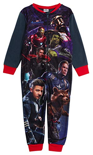 Marvel Avengers Boys Fleece All in One Pyjamas 7-8 Years Navy