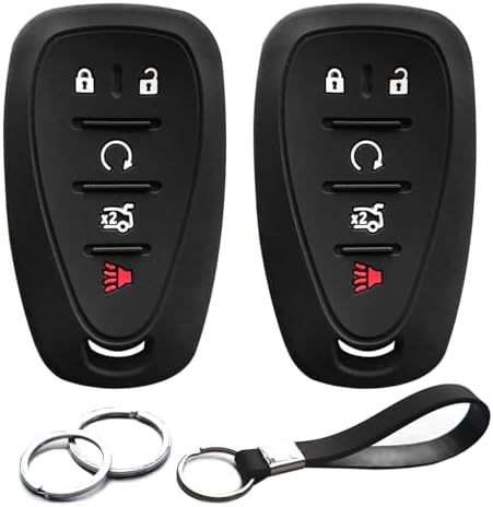 2-Pack Silicone Key Fob Covers For Chevy/GMC Trucks & SUVs - Black & Hot Pink Protection