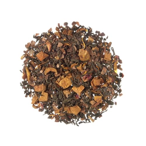 TEA SHOP - Té Rojo (Pu Erh) Cinnamon Roll 250g - 125 Tazas - Formato a Granel - En Hojas - Sabor Rollos de Canela - Detox