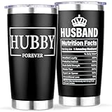 Husband Valentines Day Gifts - Valentines Gifts for Him, Best Husband Ever, Cool Unique Birthday Anniversary Christmas Fathers Day Gift from Wife - Hubby Coffee Tumbler Cup, 20oz Stainless Steel