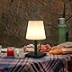 RWWR LED Solar Tischlampe Outdoor 2-in-1 Aufladung Tischlampe kabellos Akku Tischleuchte aufladbar mit Fernsteuerung 8 Farben dimmbar IP44 für Camping Garten Balkon Terrasse (Schwarz)