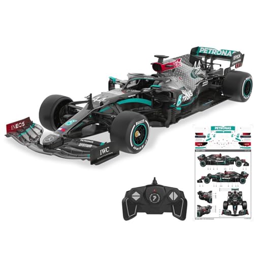 Voiture télécommandée Mercedes F1 AMG F1 W11 EQ (Échelle 1:18) Voiture télécommandée 2.4 GHz sous licence officielle Benz Modèle de voiture de course Pilotes - Lewis Hamilton + George Russell