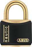 ABUS Padlock T84MB/40 Nautic - Stainless Brass - Anti-Picking Security - Lock Made of Antistatic Material and with Vinyl Coating - for Versatile Applications - 40mm Width, Black - Image 2