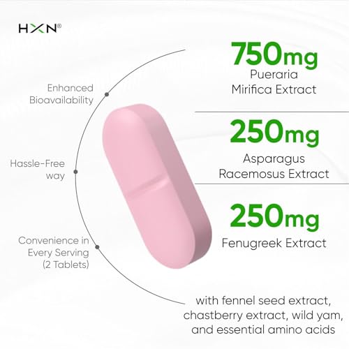 HXN Mass Gainer for Women with Pueraria | Essential Amino Acids & Herbal Wellness Formula | Supports Daily Nutrition & Women’s Health – 60 Tablets