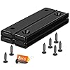 DIYMAG Strong Neodymium Rectangular Magnets 4Pack, 2.36" x 0.53" x 0.20" 80LBS Pulling Force Countersunk Hole Magnet with Mounting Screws Rare Earth Cabinet Magnetic Bar for Wall Mounting,Black