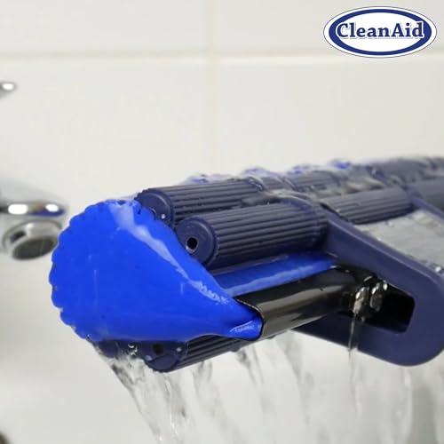 CleanAid OneTouch Easy Doube Roller Sponge Mop with Wring Function Super Absorbent PVA with Telescopic Pole (Refill Sponge)