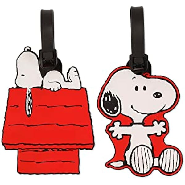 Peers Hardy - Peanuts Snoopy czerwony, biały i czarny 2-częściowy bagaż