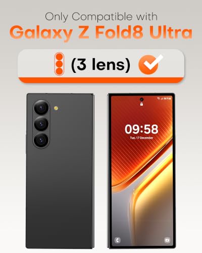 Image of TOCOL 2 Pack for Samsung Galaxy Z Fold 8 Ultra Camera Lens Protector
