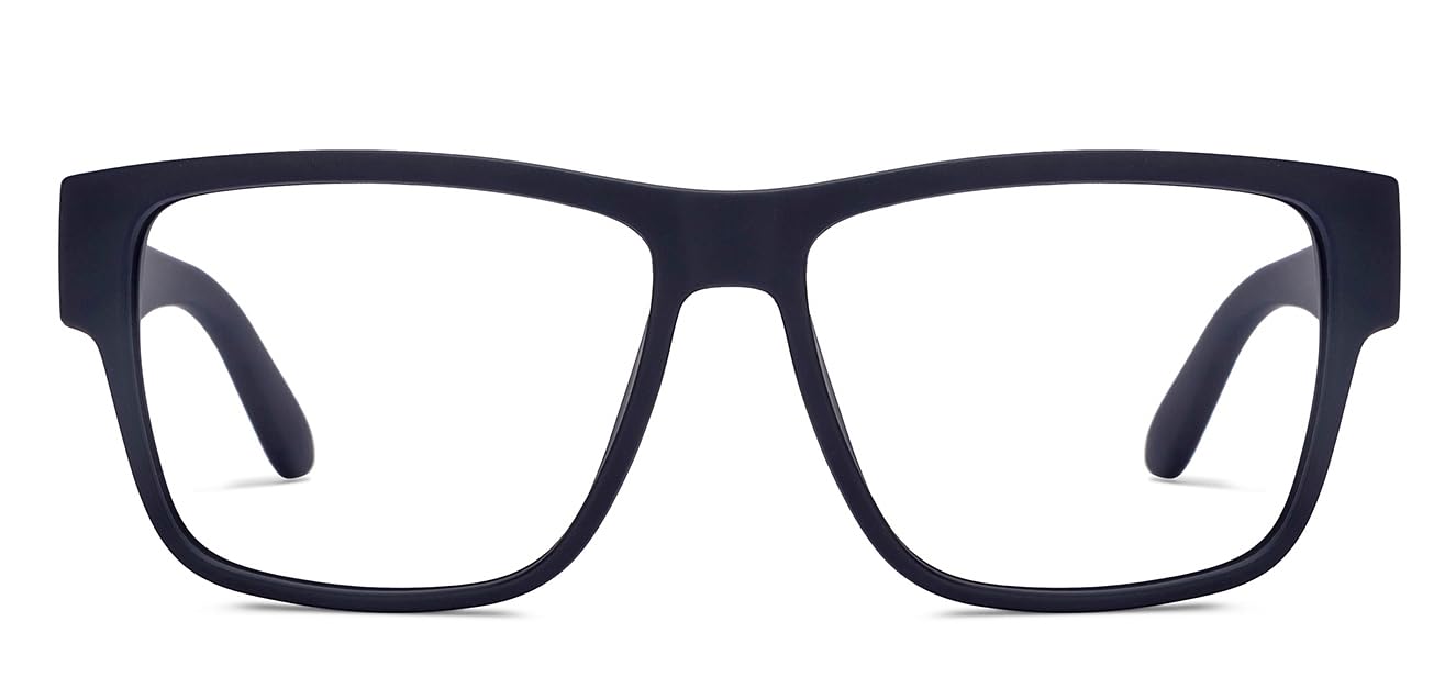 LENSKART BLU | Billion Collection | Zero Power Cut Computer Glasses | Anti Glare, Lightweight & Blocks Harmful Rays | UV Protection Specs | Men & Women | Large | LB E16411