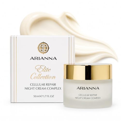 Arianna Skincare Cellular Repair Night Cream - Hydrate and Nourish Skin with Vitamin A, E & Dead Sea Minerals, 100% Vegan & Cruelty-Free Night Face Cream - 50ml