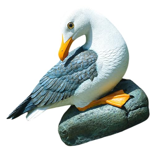 Goéland méditerranéen en résine déco extérieure statue oiseau chic - 2
