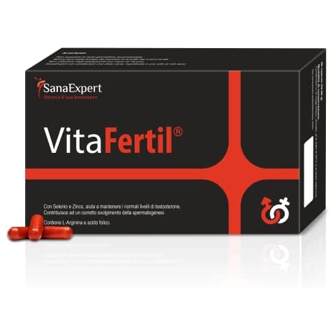 SanaExpert VitaFertil, Supplement for Men who Wish to Have Children, with L-arginine, Alpha lipoic Acid, folic Acid, zinc, Selenium, Male Fertility (1) Cover