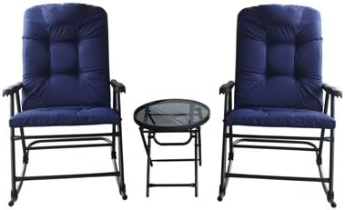 S09-S1255-SET XL Padded Rocker Set, Navy Blue