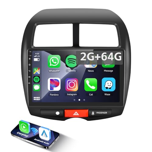 Autoradio Android 15 Pour Peugeot 4008 / Citroen C4 / Mitsubishi ASX - 10" Écran, Carplay Sans Fil, GPS, Caméra Recul