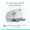 Logitech MX Master 4 for Mac, Ergonomic Bluetooth Mouse with Advanced Performance Haptic Feedback, Ultra-Fast Scrolling, USB-C Charging, MacOS, iPadOS, Windows - White Silver