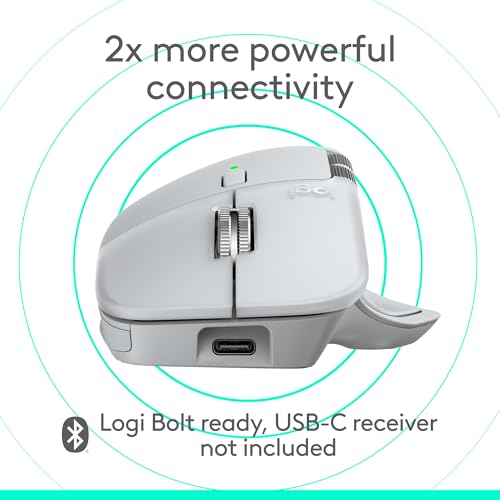 Image of Logitech MX Master 4 for Mac, Ergonomic Bluetooth Mouse with Advanced Performance Haptic Feedback, Ultra-Fast Scrolling, USB-C Charging, MacOS, iPadOS, Windows