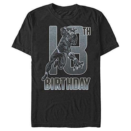 T-shirt Black Panther Marvel homme noir haut anniversaire 18 ans S