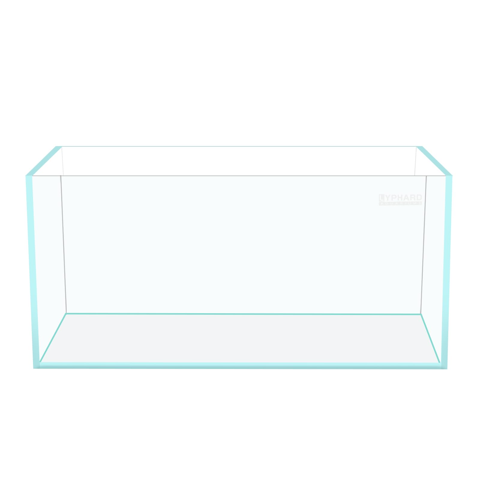 42 Gallon Rimless Aquarium, Ultra Clear Glass Low Iron Rectangular Large Fish Tank L31.5×W17.7×H17.7 Inches Thickness 8mm with EVA Foam Leveling Mat