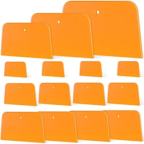 Frienda Body Filler Spreaders Automotive Body Fillers Plastic Auto Spreader Auto Body Spreader for Applying Fillers Putties Glazes Caulks and Paint (6, 3 Sizes) Cover