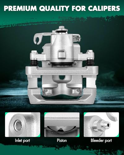 Image of SCITOO 18B4908 Rear Right Disc Brake Caliper w /Bracket Fit For Ford For Freestar 2004-2007,For Mercury For Monterey 2004-2007, Single Piston