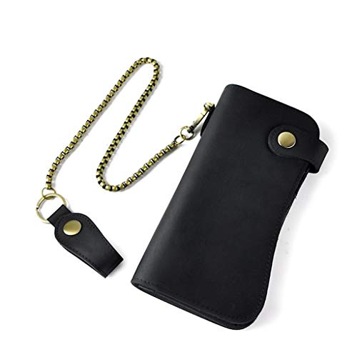 Preisvergleich Produktbild Geldbörse Kette Herren Leder Schwarz @ KUSTOM FACTORY