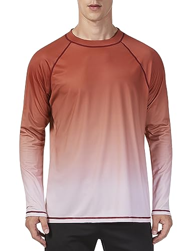 KPSUN Mens Swim Shirts UPF 50+ Rash Guard Long Sleeve Sun UV Protection Beach Shirts Quick Dry Fishing T-Shirt