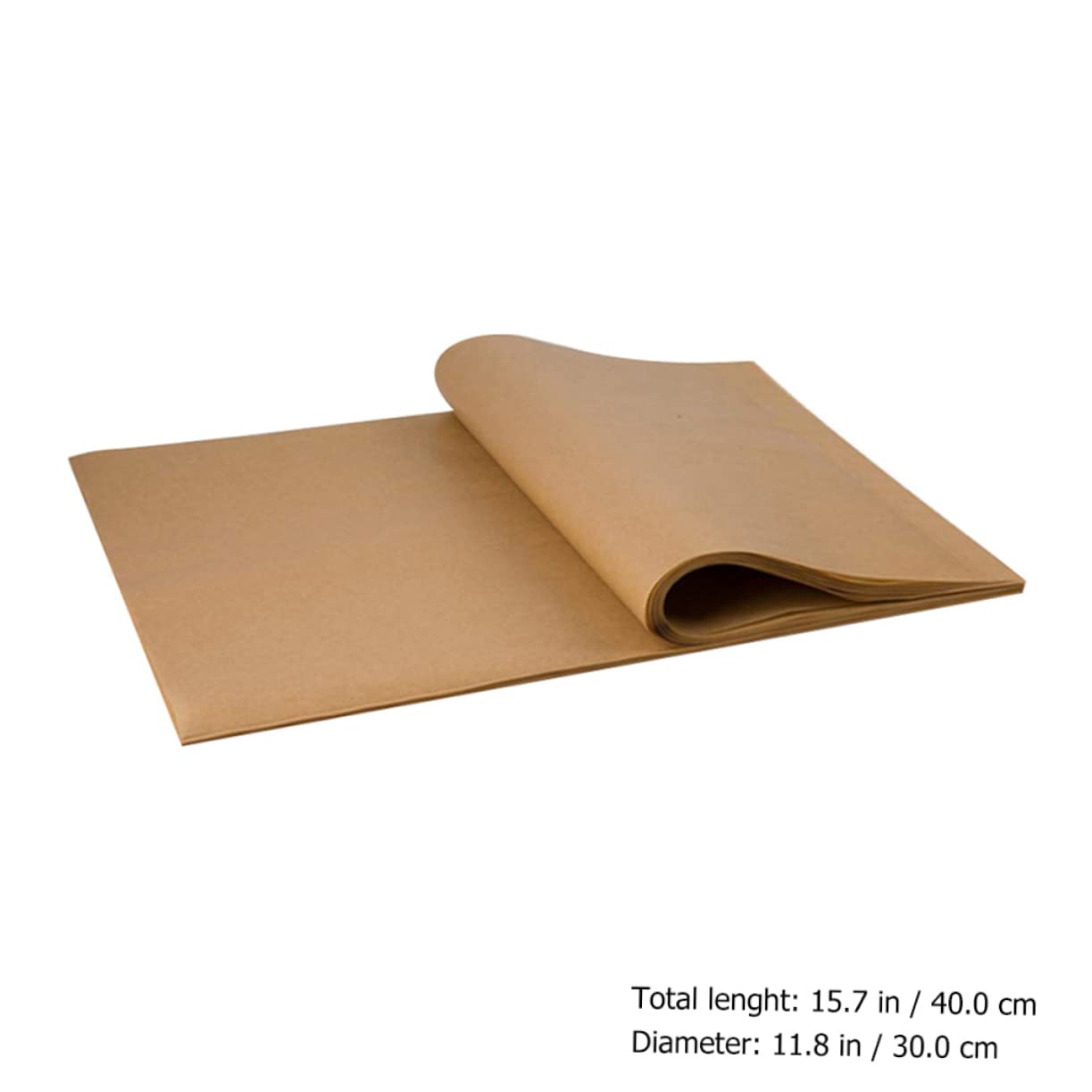 Mipcase Papier Sulfurisé Marron 12x16 Pouces Non Adhérent en Pâte de Bois, 200 Feuilles pour Cuisson, Barbecue et Friteuse à Air, Facile à Nettoyer et Absorbant L'huile