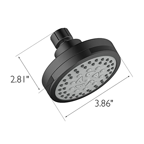 Image of Design House Eastport Shower Head, Matte Black | , Wall Mount, Contemporary /Modern, Plastic, Plumbing, 594325