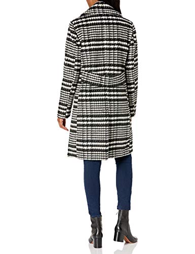 Nine West Outerwear Women's 38" Sb Wool Coat, B/W Plaid, Medium #TOP2