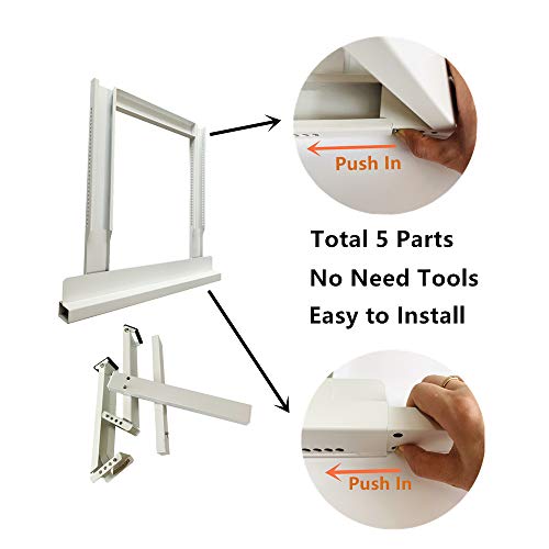 Air Conditioner Bracket,Air Conditioner Support Bracket,No Drilling And No Tools Required, Heavy Duty Steel Construction Holds Up To 200 Lbs, With Installation Instruction Manual #TOP1
