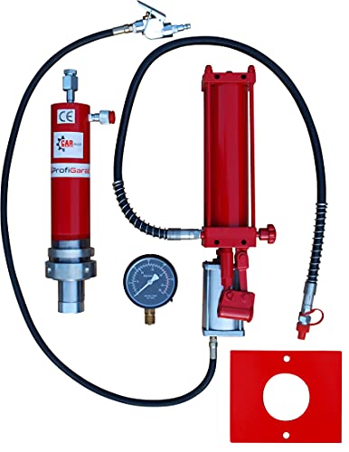 Carmax Werkstattpresse Satz 20T Hydraulikpumpe Druckluft Hydraulikzylinder Manometer Montageplatte