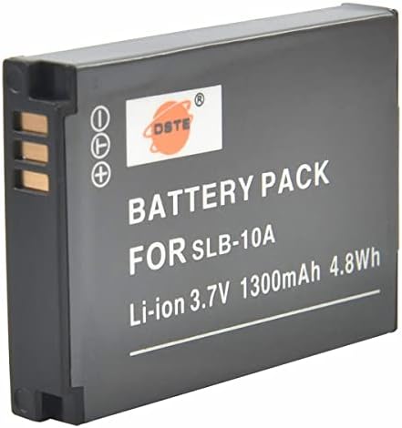 DSTE® 2x SLB-10A Rechargeable Li-ion Battery for Samsung P800 P1000 PL50 PL51 PL55 PL60 PL65 PL70 SL102 SL202 SL310 SL420 SL502 SL620 SL720 SL820 TL9 WB150F WB250F WB350F WB500 WB550 WB750 WB800F WB850F WB1100F WB2100 ES50 ES55 ES60 EX2F HMX-U10 as
