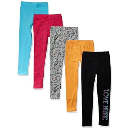 Amazon Essentials Girls and Toddlers' Leggings, Multipacks