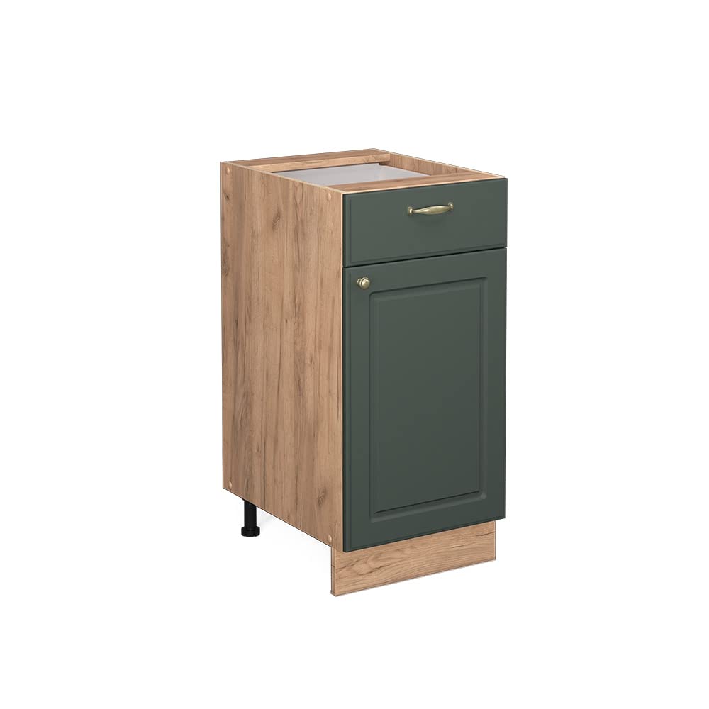 Vicco Kitchen base cabinet Fame-Line, Green-Gold Country House, 40 cm without worktop, for combination with other modules from the Fame-Line series