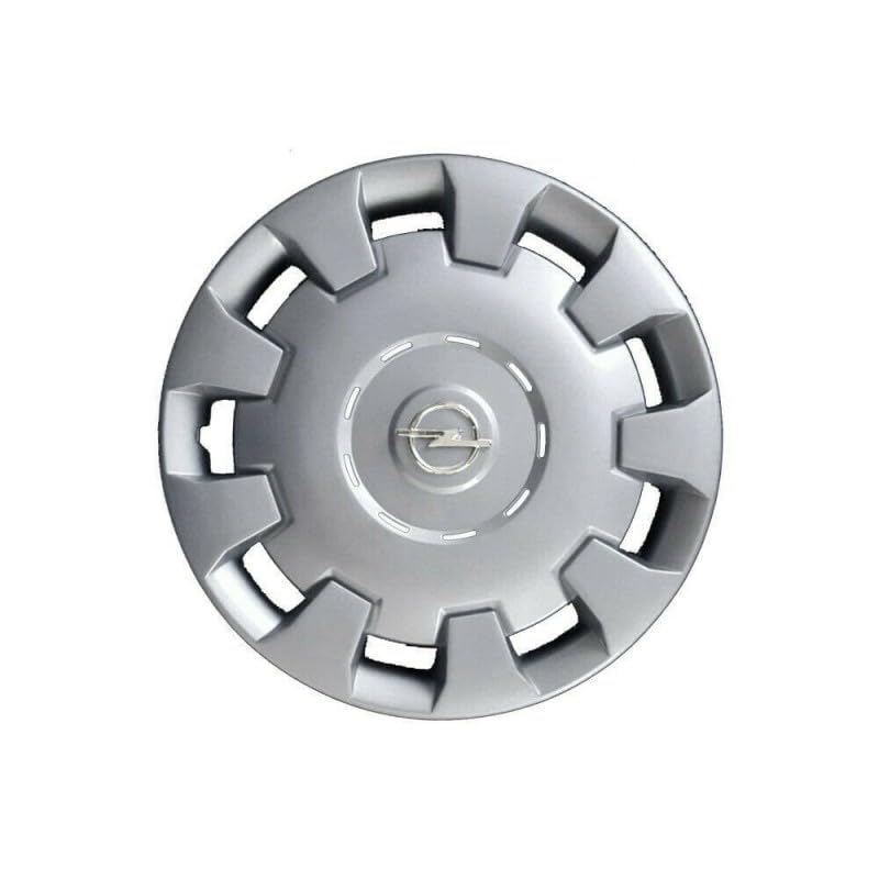Kit di 4 copricerchi adattabili - per OPEL ASTRA CORSA COMBO MERIVA SIGNUM VECTRA ZAFIRA (LOGO CROMATO) - diametro 15"