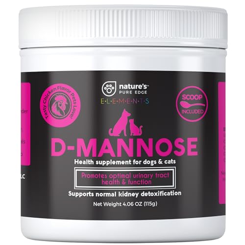 D-Mannose Supplement with Real Chicken for Dogs and Cats. Use for Immediate and Preventative Treatment of Bladder and Urinary Tract Infections UTIs. Stop Kidney Stones. Extra Strength 115 Grams.