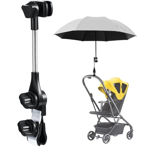 innislink Verstellbare Schirmhalter für Rollator & Kinderwagen Universeller Regenschirmhalter Sonnenschirm Zubehör mit Robuster Schirm Halter für Rollstuhl/Golfwagen/Fahrrad/Buggy/Campingstuhl