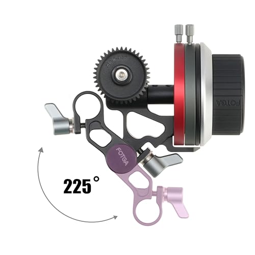 Hersmay Metal Mini Follow Focus with A/B Stops & 15mm Rod Clamp with NATO Rail Gear Ring Belt DLSR Rig for Cinema Camera DSLR/Mirrorless Cameras by Hersmay - Image 4