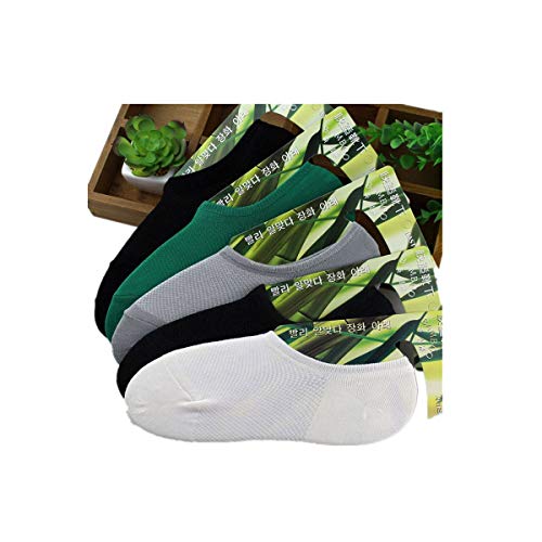 BaZhaHei-Calcetines, Calcetines de bambú de la Malla de la Fibra de 5 Pares de los Calcetines del Barco del trazador de líneas de la Fibra Baja del trazador de líneas Calcetines calcetín Socks Mujer
