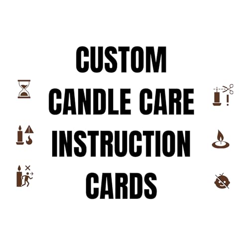 YinDL Custom Candle Care Instruction Cards,5 Sizes, 30-200 pcs, Upload Your Design (5.5 * 8.5 in)