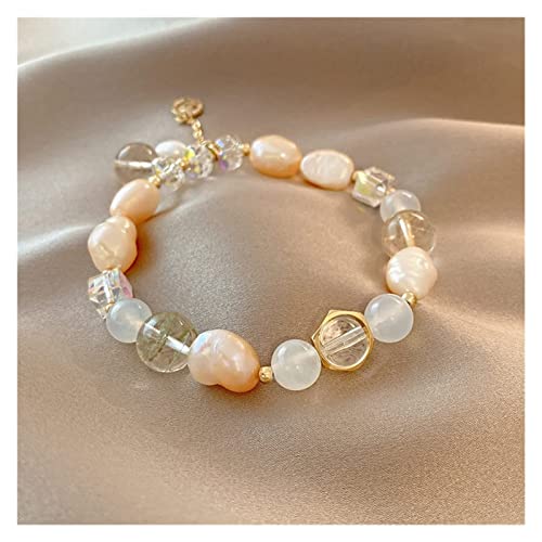 Bracelets à brins en perles de cristal et nacre bohème pour femme