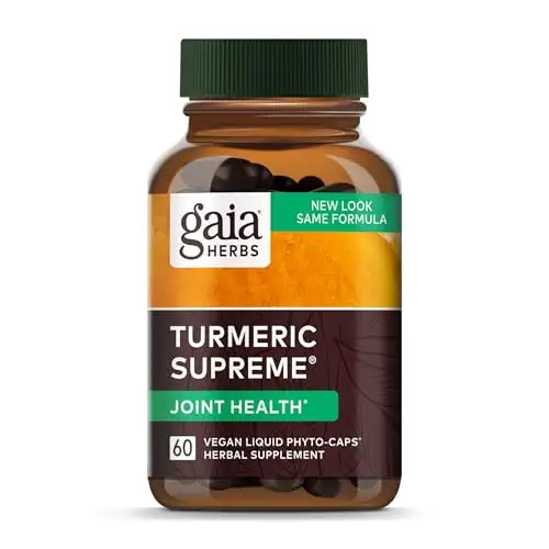 Turmeric Supreme Joint Health - Joint Support Supplement - with Quercetin, Black Pepper, Boswellia, Ginger Root, Curcuminoids, & More - 60 Liquid Phyto-Capsules (15-Day Supply)
