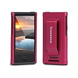 iPod Nano 7 case,Tranesca iPod Nano 7th & 8th Generation Rubber Cover Shell case with Belt Clip - Rosy Pink