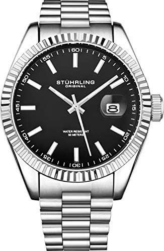 Stuhrling Original Herren-Quarzuhr – Symphony Regent Coronet, Armbanduhr aus Edelstahl